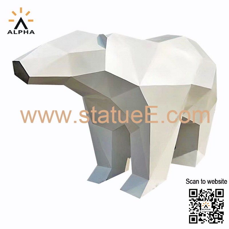Metal bear statue